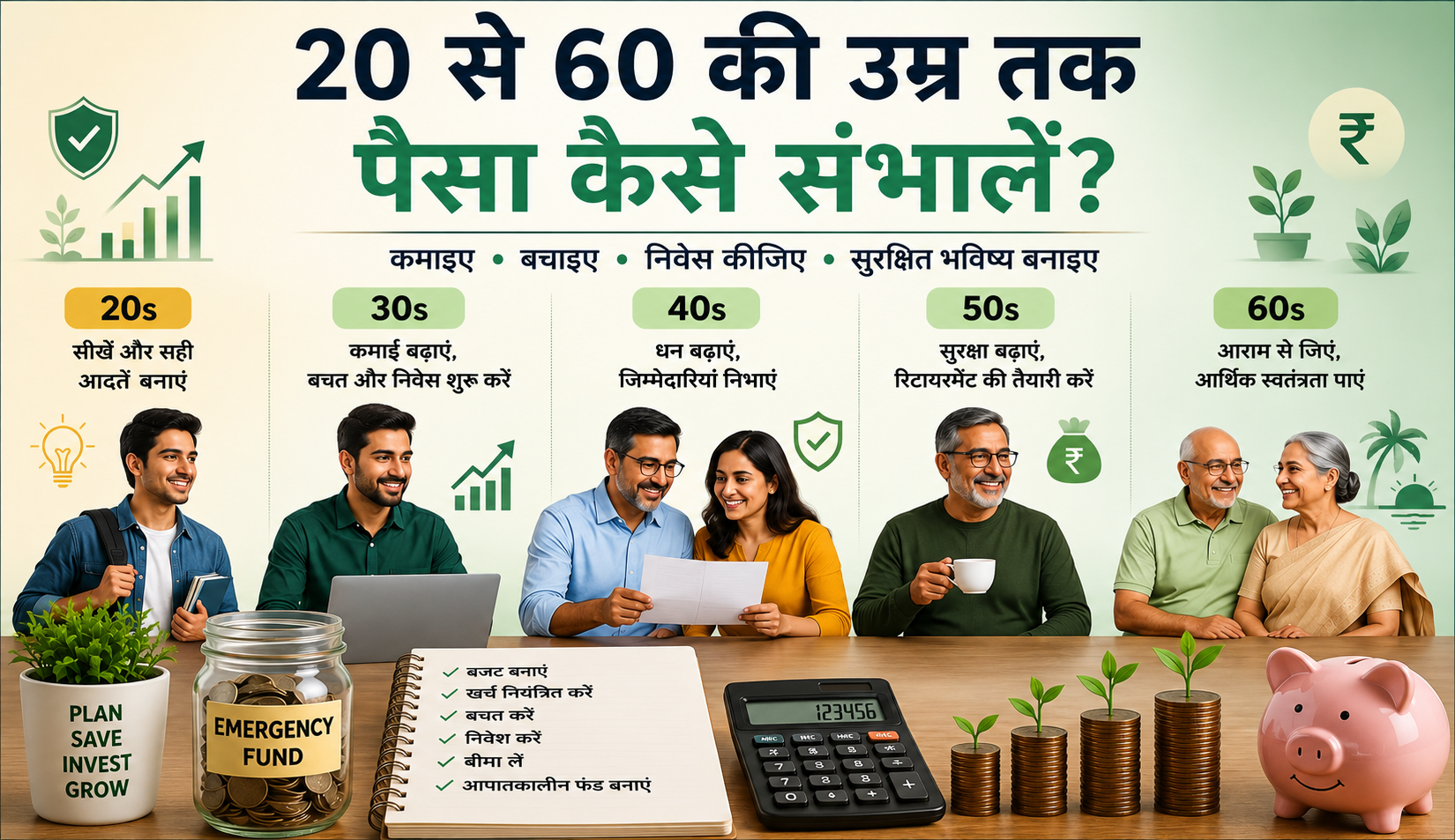 20 से 60 की उम्र तक पैसा कैसे संभालें?