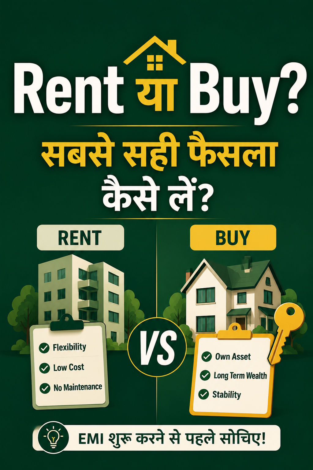 Rent या Buy? Home Loan EMI शुरू करने से पहले क्या समझें | FinMitraPro