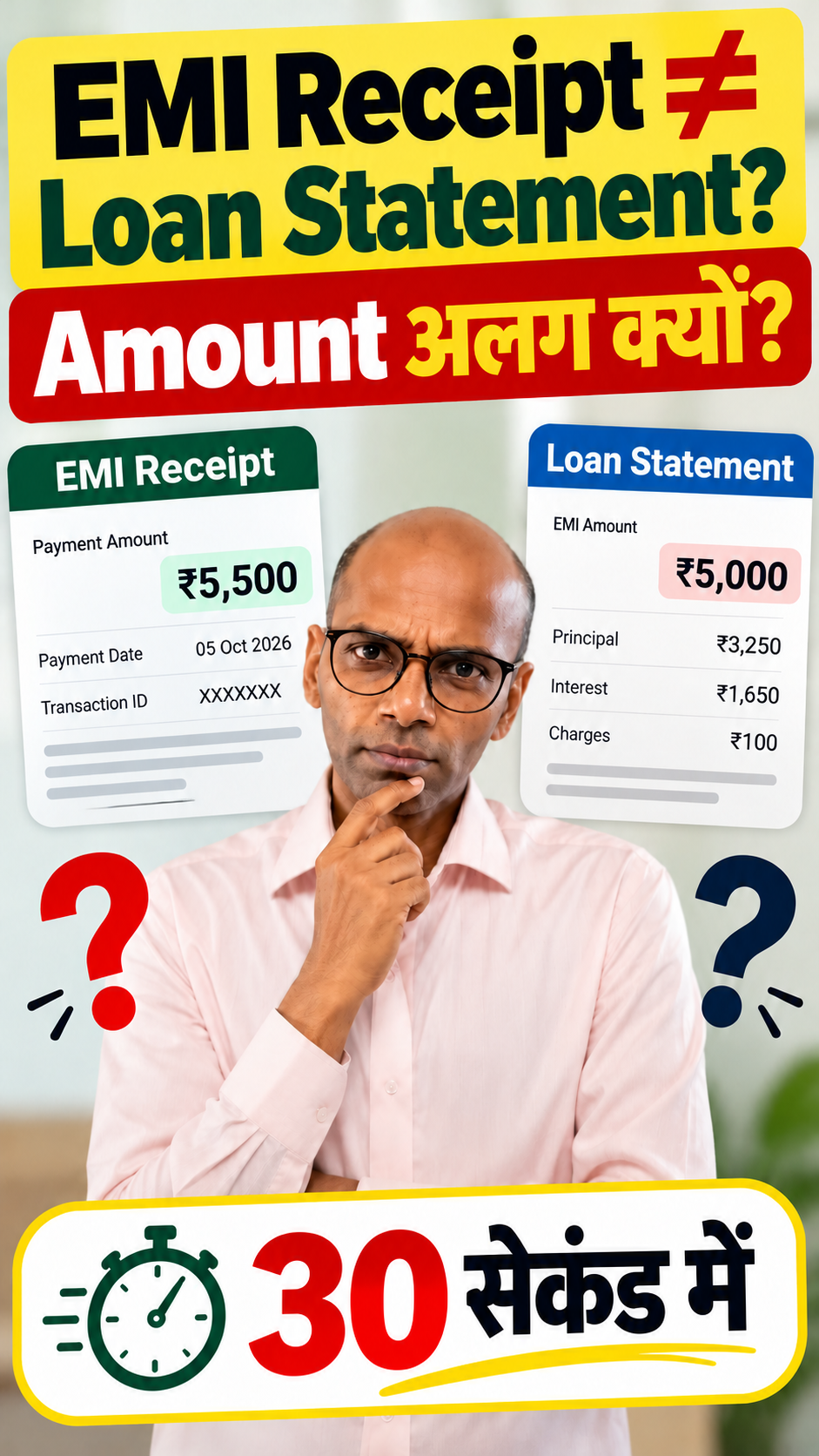 EMI कट गई, लेकिन Loan Statement में अलग Amount क्यों दिख रहा है?